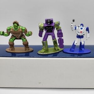 Lot of 3 JADA toys -Nano Metalfigs -Rhinox TRANSFORMERS  2023 SCORPONOK Cast